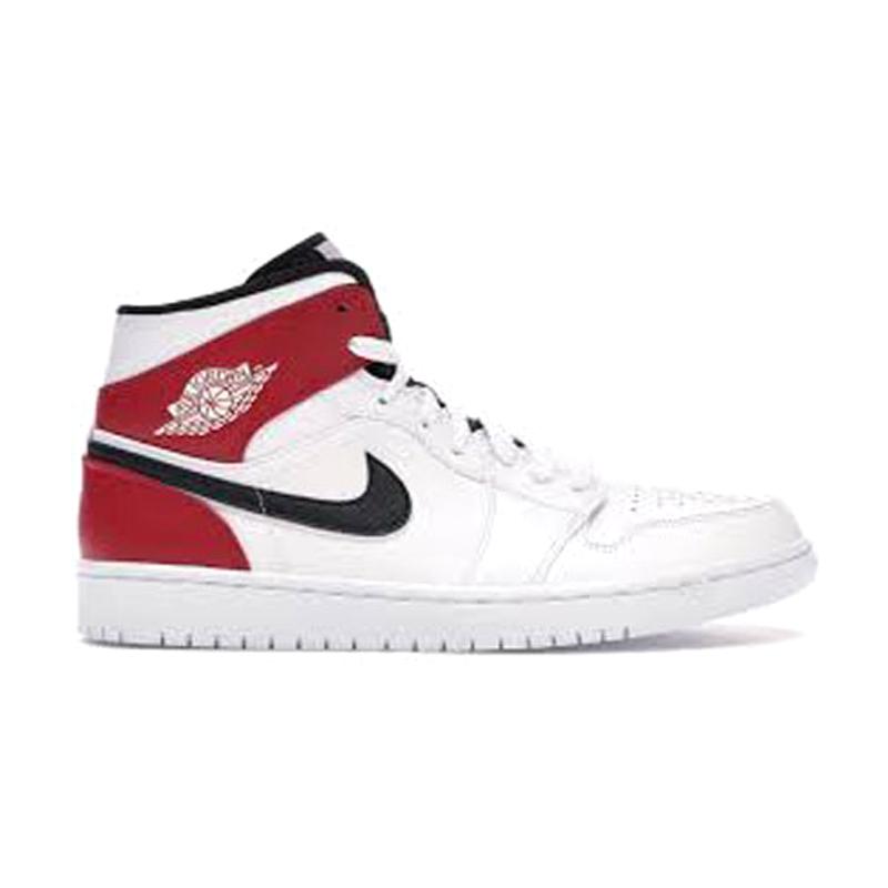 nike jordan 1 mid white red