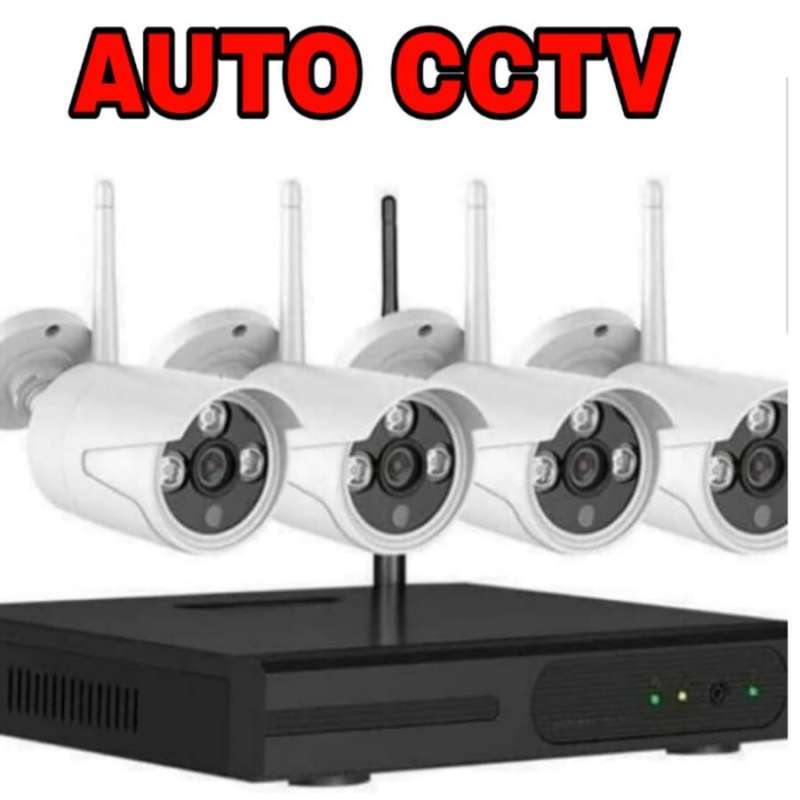 Jual Paket CCTV IP Camera Wireless 4 Camera Outdoor Super HD Wifi