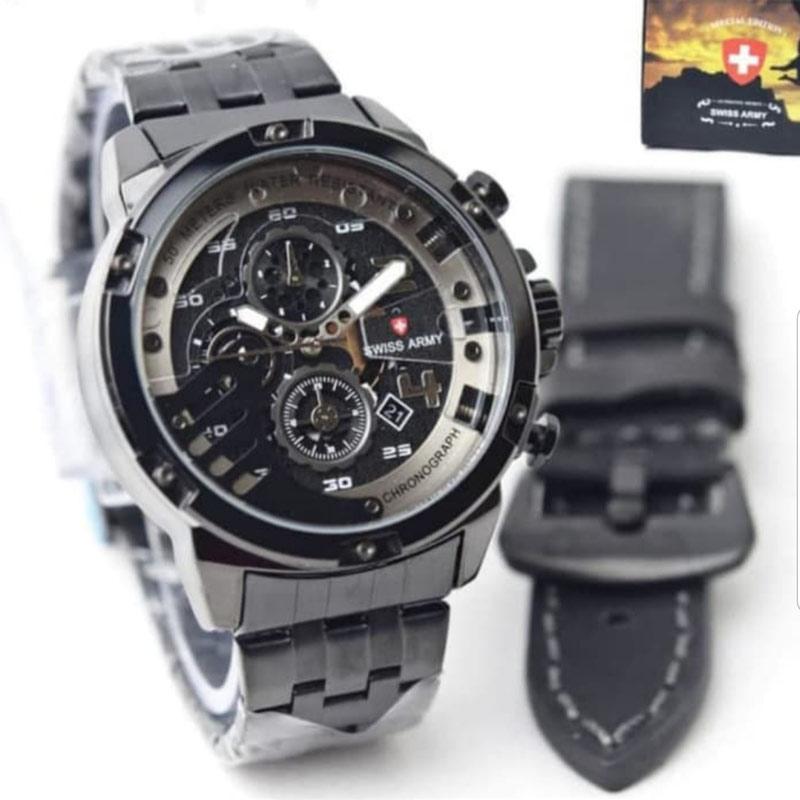Jual Swiss Army Stainles Tanggal Chrono Aktif Jam Tangan Pria