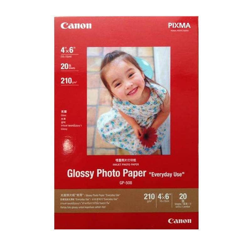 canon gp508 everyday use glossy photo paper 4 x 6 20 sheets
