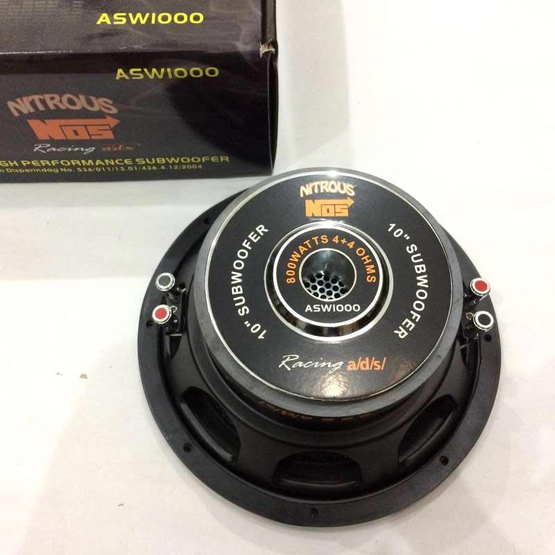 Jual Ads Asw1000 Nitrous Nos 10 Ads Asw 1000 Double Coil Bass Speaker Subwoofer 800 Watt 10 Inch Online Februari 2021 Blibli