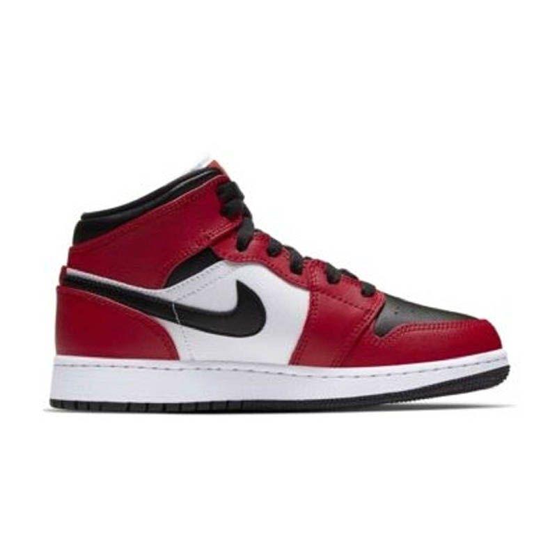 Jual Nike Air Jordan 1 Mid Chicago Black Toe Gs Sepatu Sneakers Unisex 554725 069 Online Desember 2020 Blibli