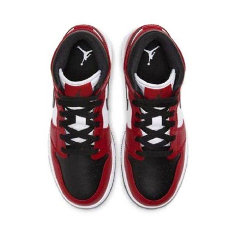 Jual Nike Air Jordan 1 Mid Chicago Black Toe Gs Sepatu Sneakers Unisex 554725 069 Online Desember 2020 Blibli