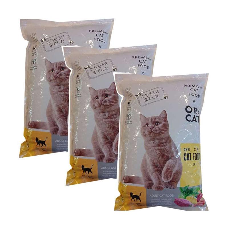√ Ori Cat Food Adult Makanan Kucing [repack/ 1kg/ 3 Pcs] Terbaru 