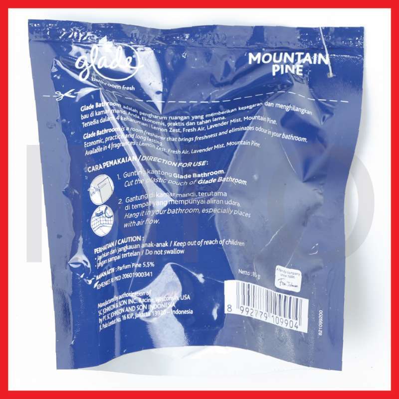 Jual Glade Bathroom Fresh Mountain Pine Air Freshener Pouch 75gr Online November 2020 Blibli Com
