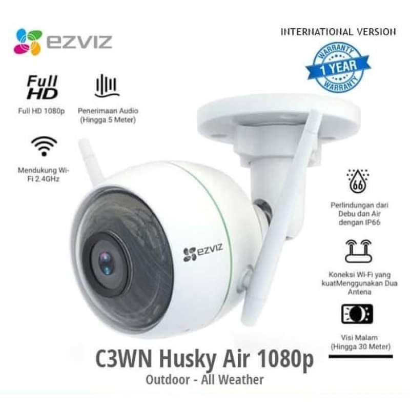 EZVIZ HUSKY C3WN OUTDOOR FULL HD IP CAMERA CCTV WIFI WATERPROOF 1080P