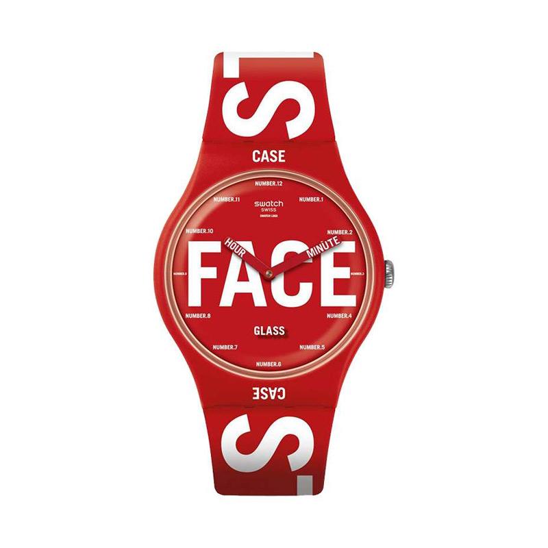 Jual Swatch Originals Suor115 Swatchid Red Dial Dual Tone Rubber Strap Online November 2020 Blibli Com