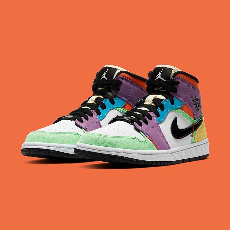 air jordan ones multicolor