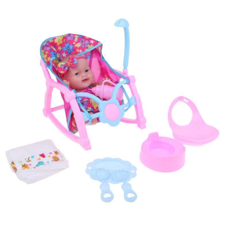Jual Oem Simulation Vinyl Baby Doll Reborn Rocking Chair Tableware Kit Toys 10 5 Inch Online September 2020 Blibli Com