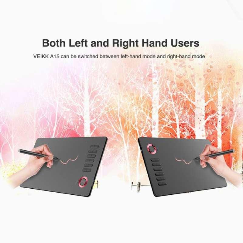 Jual Veikk A15 Drawing Tablet 10 X 6 Large 8192 Level Passive Pen No Battery Online November 2020 Blibli