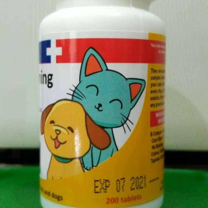raid all conditioning tablet suplemen vitamin anjing kucing