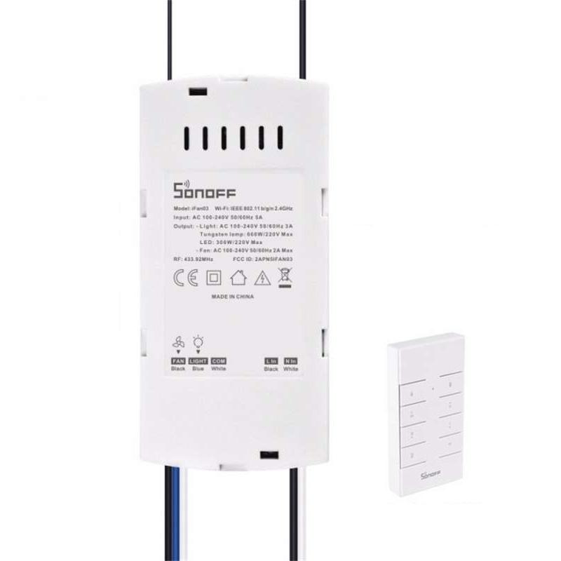 Jual Sonoff Oasismall Ifan03 Wi Fi Ceiling Fan And Light Controller Support A 433mhz Rf Remote Control Online Oktober 2020 Blibli Com