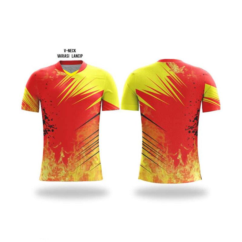 Promo Bintang Sport Jersey V Neck Sepeda Custom Lengan Pendek