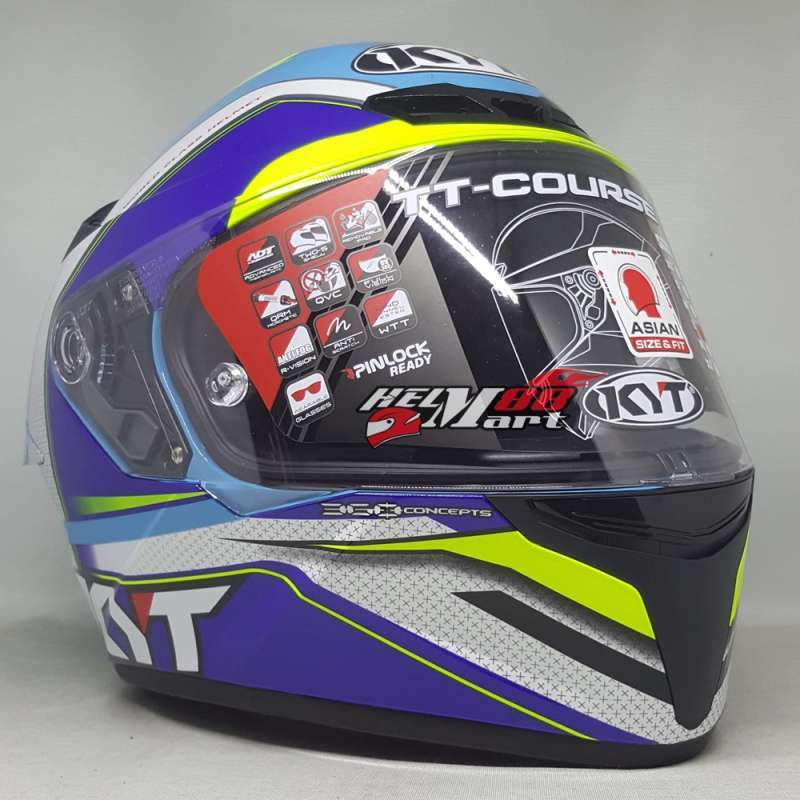 Jual Kyt Tt Course Grand Prix Helm Full Face Blue Online Oktober 2020 Blibli Com