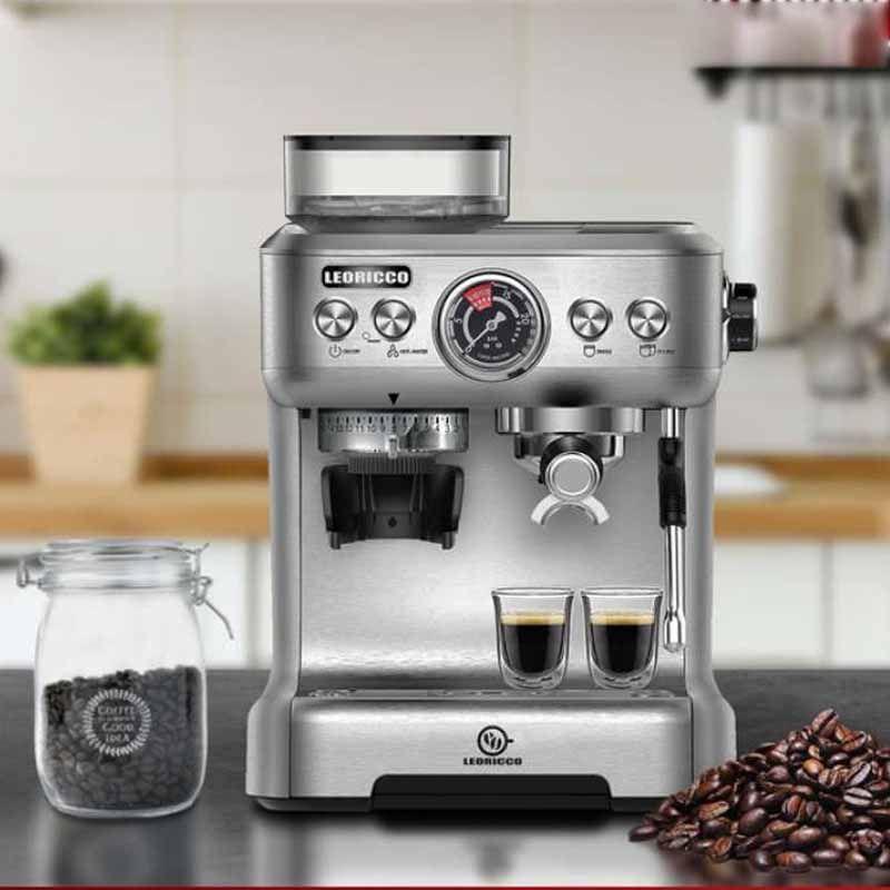 leoricco paket barista tools espresso coffee maker professional built in grinder mesin kopi