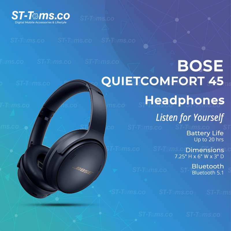 Promo Bose QuietComfort 45 / QC45 Headphone Bluetooth Noise Cancelling  Midningt Blue Diskon 8% di Seller ST-Toms - Ancol-2, Kota Jakarta Utara |  Blibli