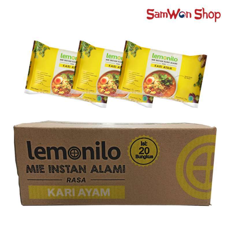 Jual Lemonilo Kuah Alami Rasa Kari Ayam Mie Instan 1 Dus Isi 20 Pcs Online Januari 2021 Blibli