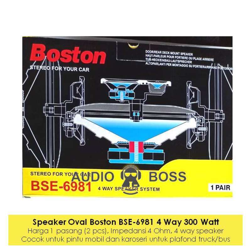 Jual Speaker Mobil Oval Boston Pro Bse 6981 Bse 6981 Car Speaker 4 Way 300 Watt Online Februari 2021 Blibli