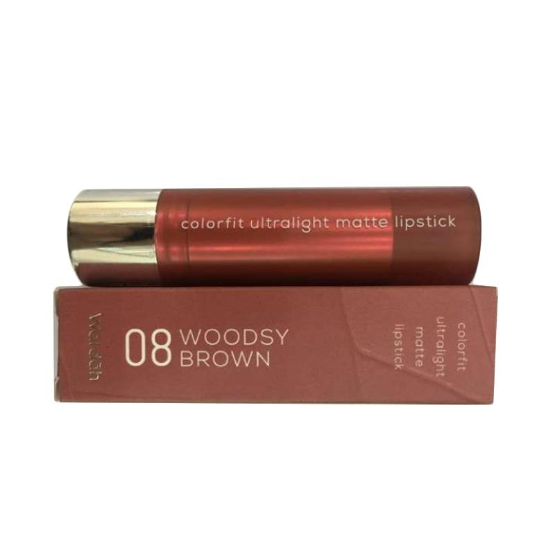 Wardah Colorfit Ultralight Matte Lipstick 08 Terbaru Agustus 2021 Harga Murah Kualitas Terjamin Blibli Lipstik wardah red brown