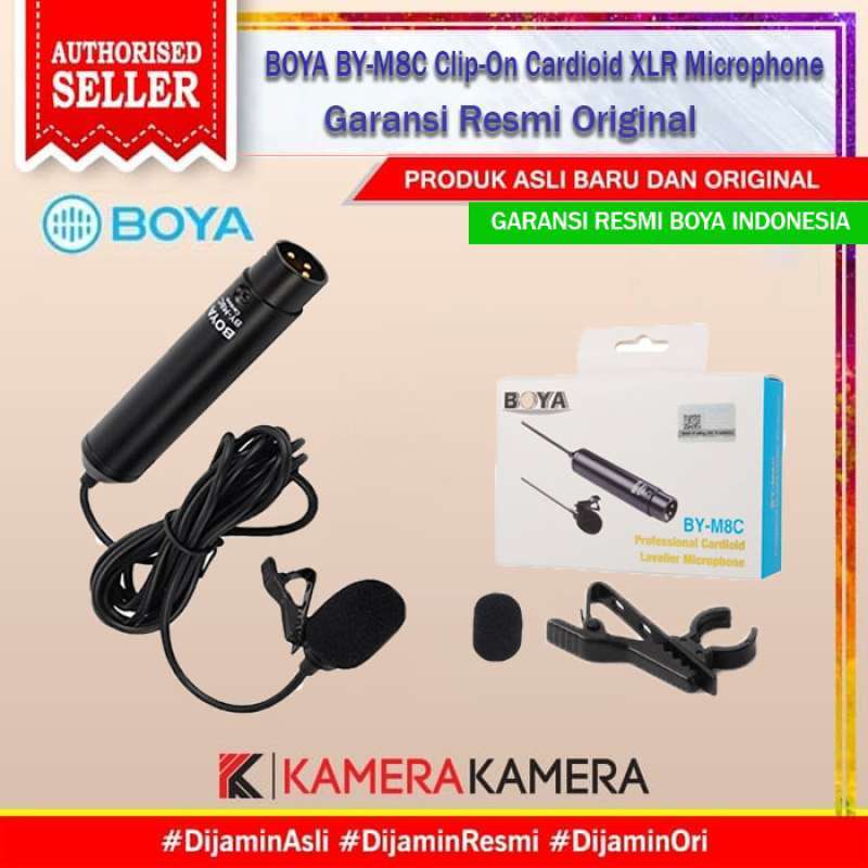 Jual Boya By M8c Clip On Cardioid Xlr Microphone For Camera Audio Recorder Online September 2020 Blibli Com
