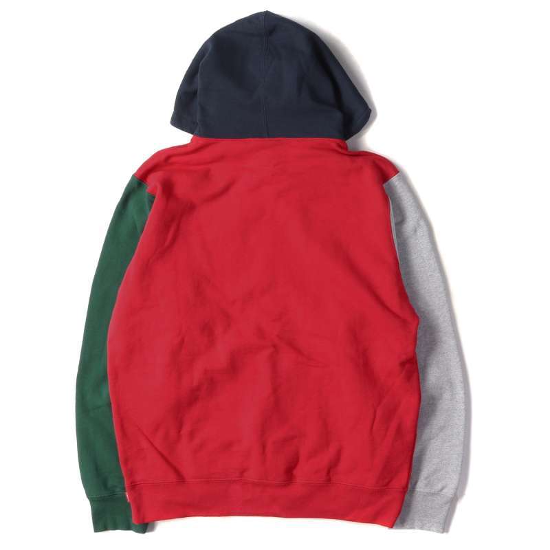 supreme s logo colorblocked hooded