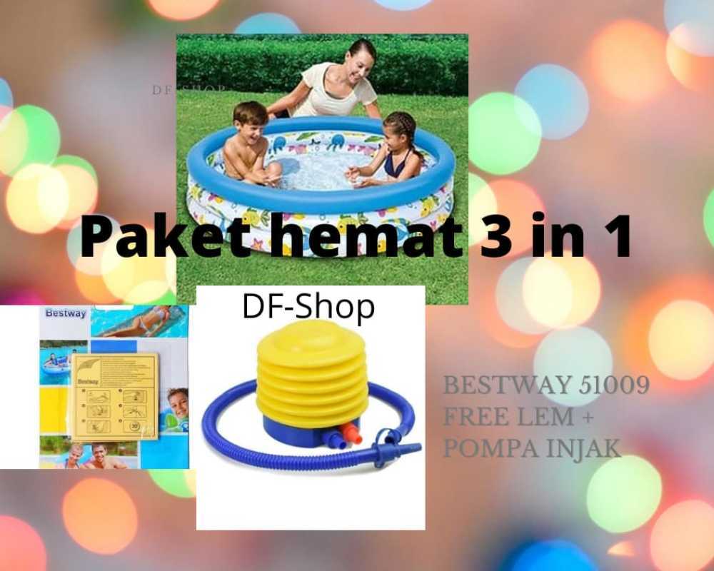 Jual Df Shop Paket Hemat 3 In1 Kolam Bestway 51009 Free Lem Pompa Injak Online Oktober 2020 Blibli Com