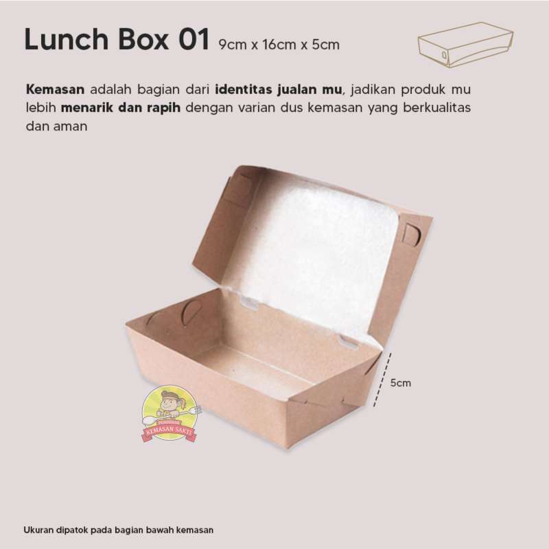 Jual Lunch Box Paper Kraft Size Medium Kotak Makan Take Away Isi 100 Online November 2020 Blibli Com