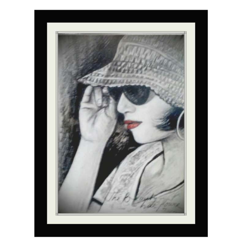 Jual Verosian Art Sketsa Wajah Hitam Putih Bingkai Minimalis A3 30 X 40 Cm 1 Wajah Online Desember 2020 Blibli