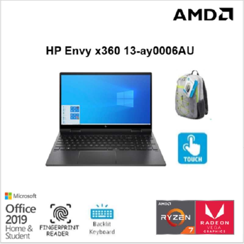 Jual Envy X360 13 Ay0006au Amd Ryzen 7 4700 16gb 512ssd Vega 10 W10 Ohs 13 3fhd Online Oktober 2020 Blibli Com