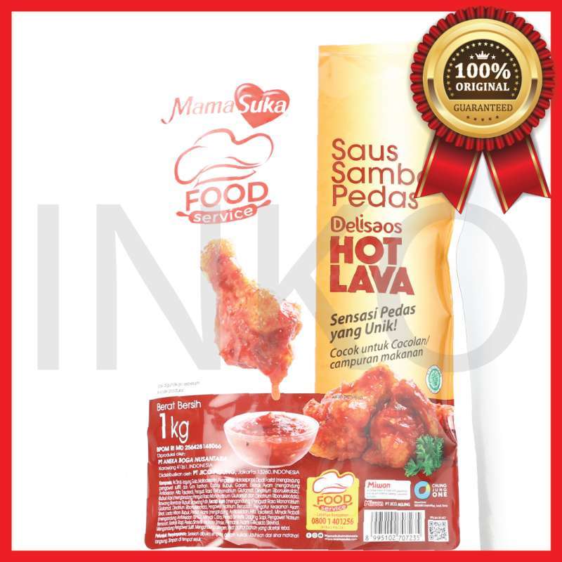 Jual Mamasuka Food Service Saus Sambal Pedas Delisaos Hot Lava 1kg Online September 2020 Blibli Com