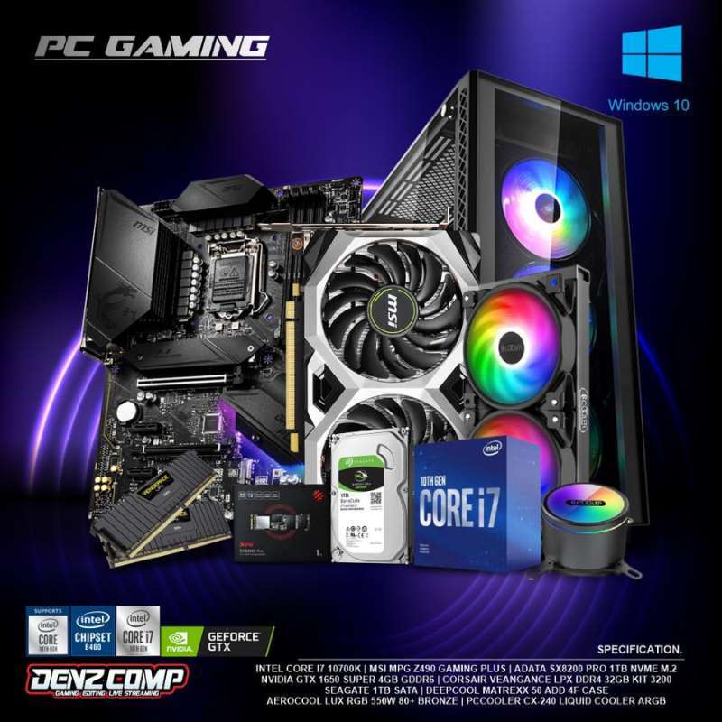 Jual PC GAMING I7 10700K GTX1660 Super 32GB 1TB NVME di Seller