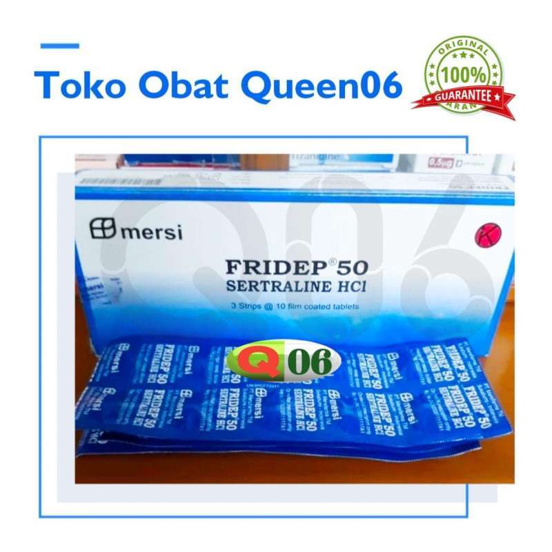 Jual Fridep 50 Mg Sertraline Hci Obat Antidepresan Depresi Panik Per Strip Original 10 Tablet Terbaru September 2021 Harga Murah Kualitas Terjamin Blibli