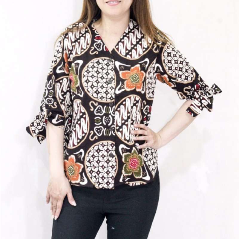 Jual Cd2 Atasan Baju Batik Wanita Muslimah Hijaber Busui Lengan Panjang Kancing Depan Katun Strecth Online Januari 2021 Blibli