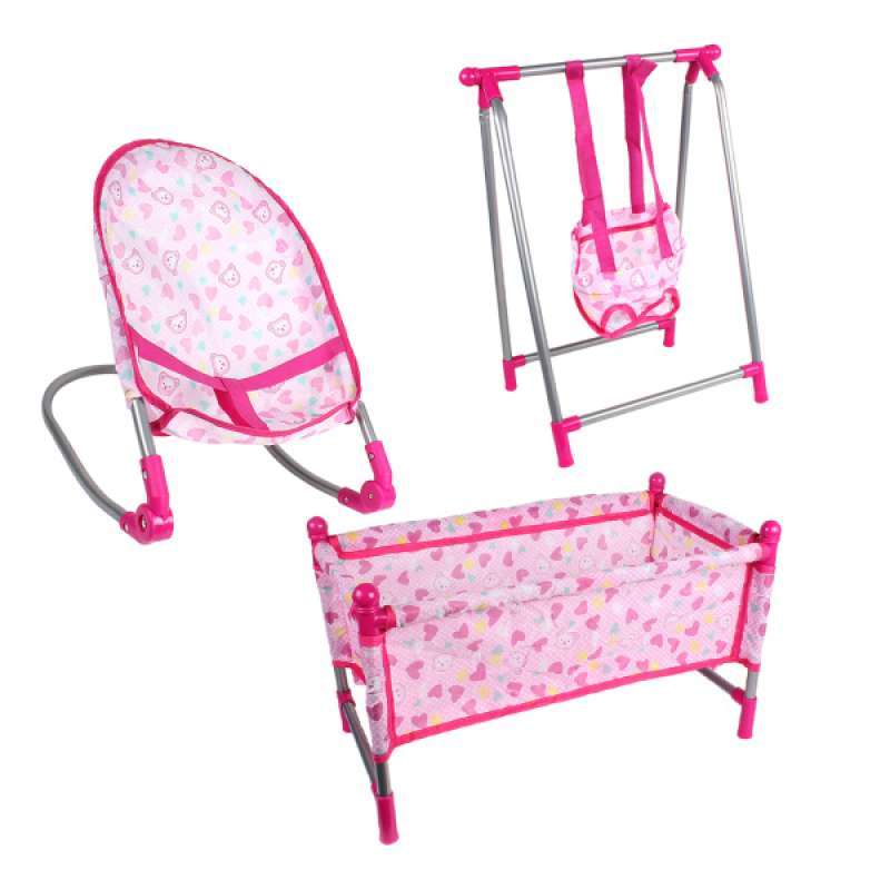 Jual Baby Rocking Chair Crib Doll Swing Plastic Furniture For 9 12 Reborn Dolls Online Oktober 2020 Blibli Com