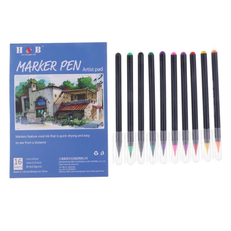 Jual Watercolor Brush Pen Set 10colors Sketch Book Drawing Pad Zipper Case Online November 2020 Blibli Com