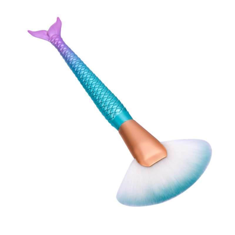 Jual Professional Mermaid Tail Face Powder Contour Blending Blush Makeup Scrub Gradient Color Big Fan Brush Online Desember 2020 Blibli