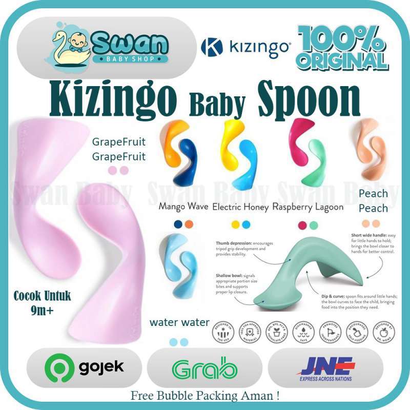 Jual Kizingo Right Handed Spoon [isi 2] / Sendok Bayi / Sendok