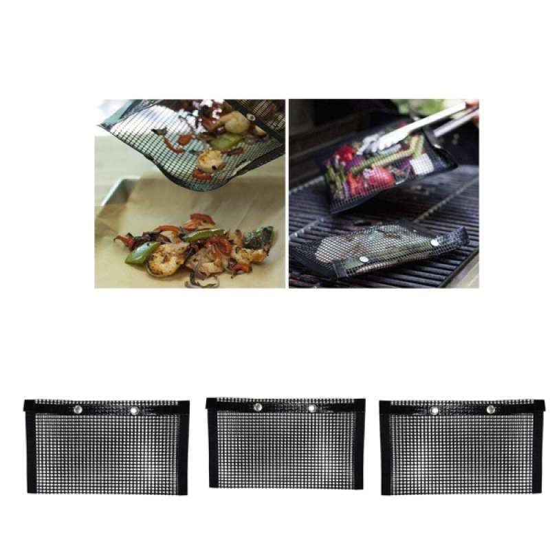 Jual 3 Piece High Temperature Resistant Barbecue Mesh Grill Mat For Outdoor Picnic Barbecue Murah Mei 2021 Blibli