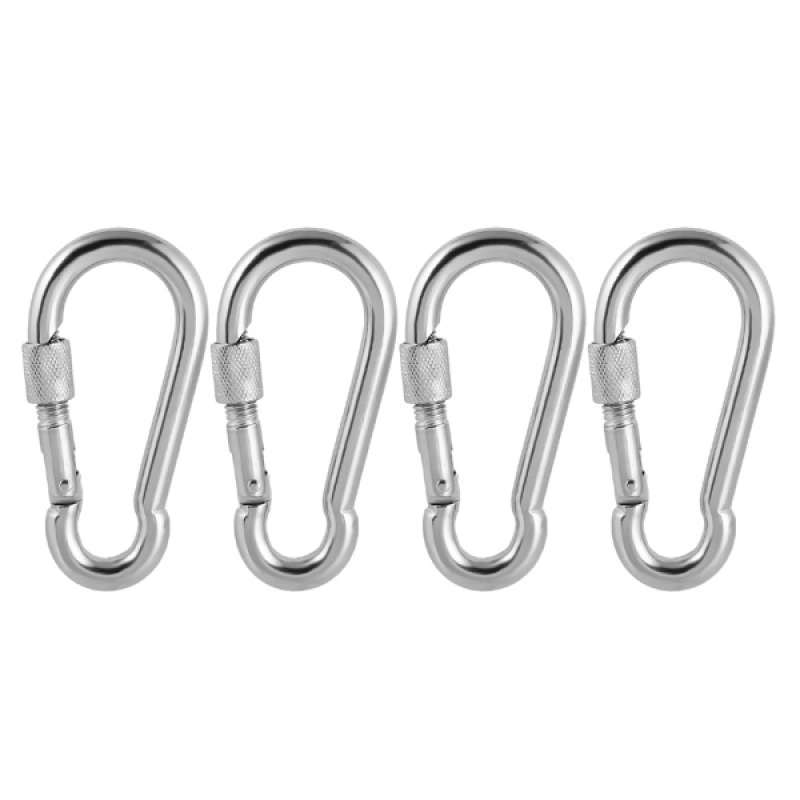 2pcs STAINLESS STEEL 50mm GATE SNAP HOOK CARABINER MOUNTING SHADE SAIL 