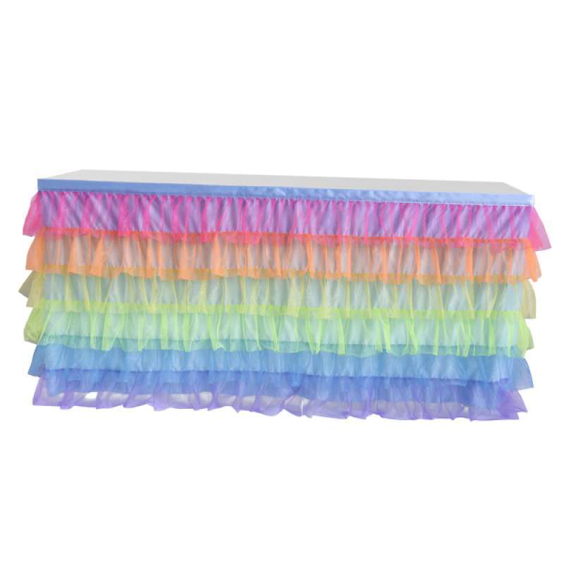 Jual 6ft Rainbow Tutu Table Skirt Tableware For Wedding Baby Shower Birthday Party Online September 2020 Blibli Com
