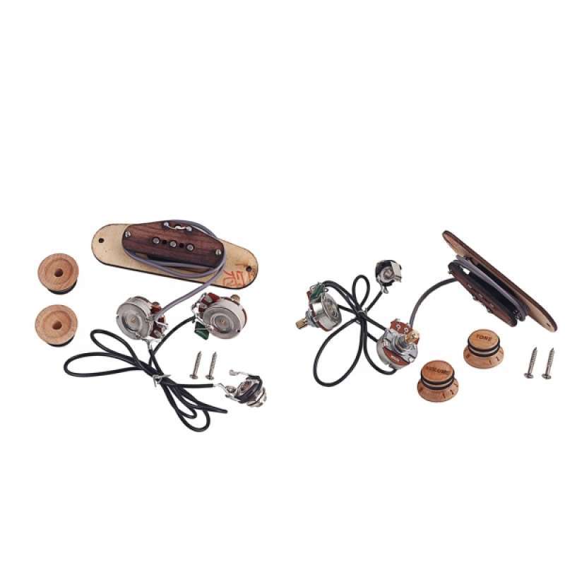 2 Set Single Coil Pickup Wired Maple für 3 Saiter Zigarrenbox Gitarrenteile