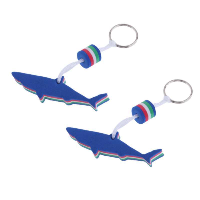 2Pcs Shark Floating Keychain Key Ring Surf Swim Fishing Boat Buoy Key Holder 