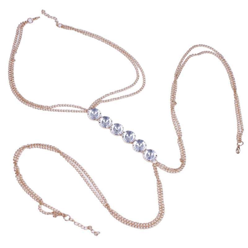 Promo Cross Body Necklace Rhinestone 