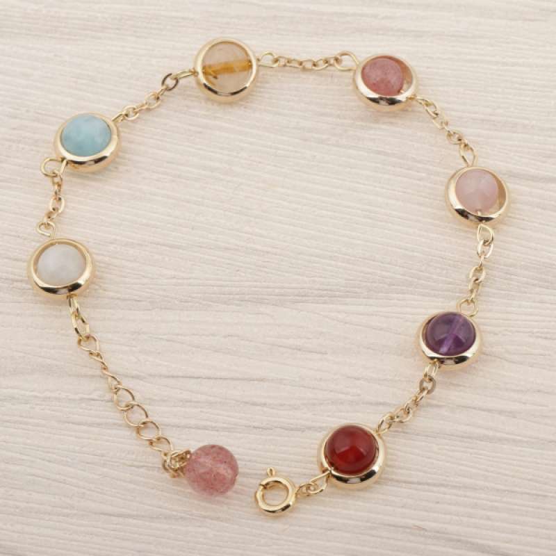 Promo Fancy Rainbow Gemstone Charm 