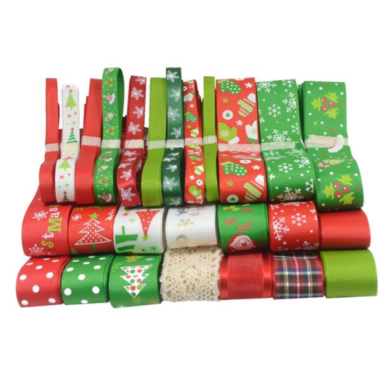 Jual 26pcs Set Christmas Grosgrain Ribbon For Gift Wrapping Hair Bow Wedding Diy Online Oktober 2020 Blibli Com