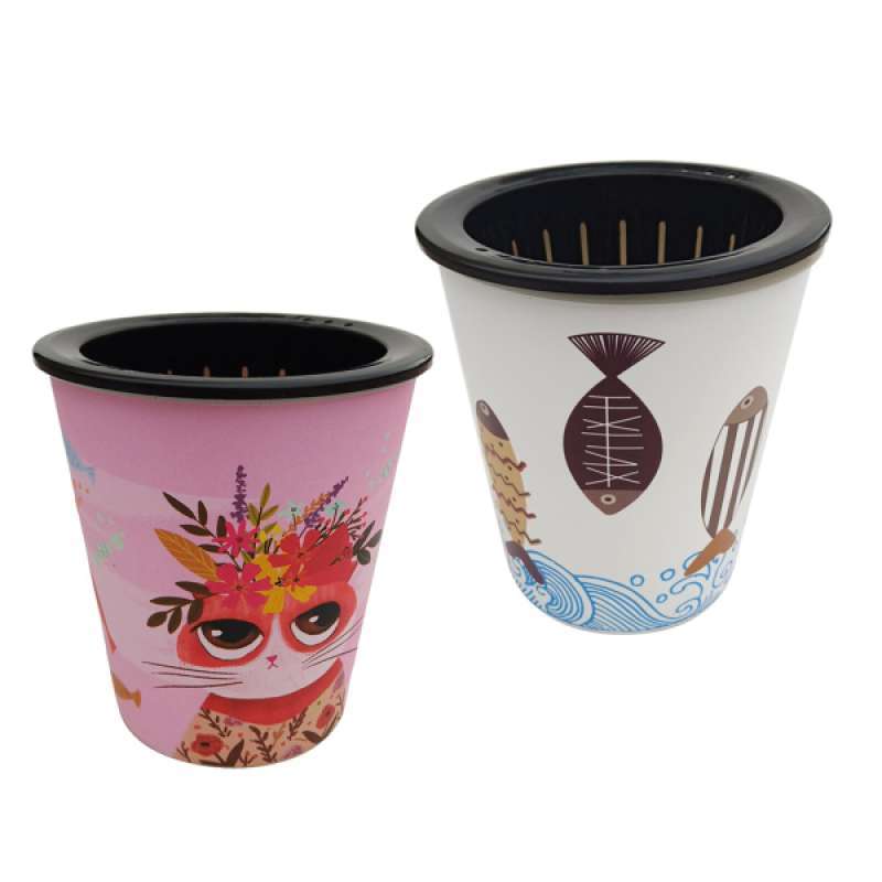 Jual 2 Pieces Self Watering Planter Indoor Outdoor Foolproof Decorative Planter Pot For Plants Flowers White Fish Pink Cat Online Desember 2020 Blibli