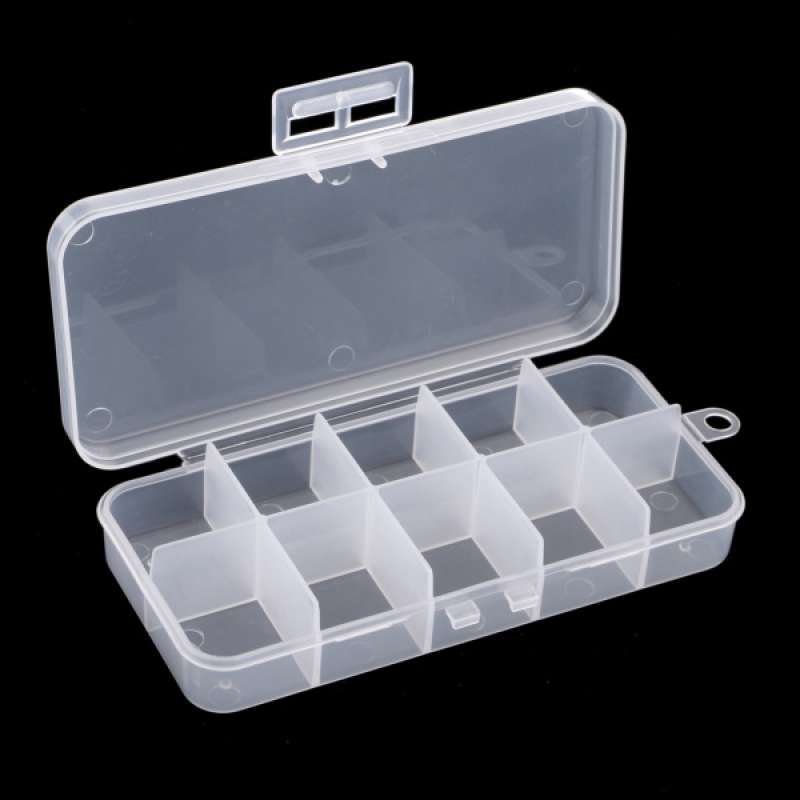 Jual Clear Plastic Fishing Lure Bait Box Fishing Beads Snaps Jigs Container  Case Di Seller Homyl - Shenzhen, Indonesia