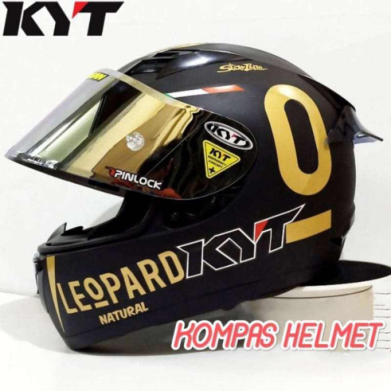 Helm top kyt leopard
