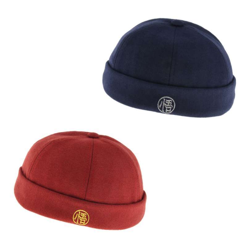Promo 2pcs Men Retro Wool Docker Cap 