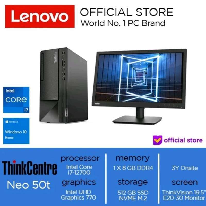 Promo Lenovo Thinkcentre Neo 50t M4id || Core I7-12700 8gb 512gb